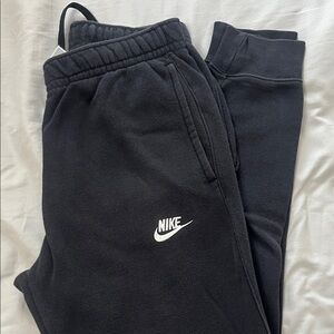Nike Kids Black Sweatpants with cuffed bottoms